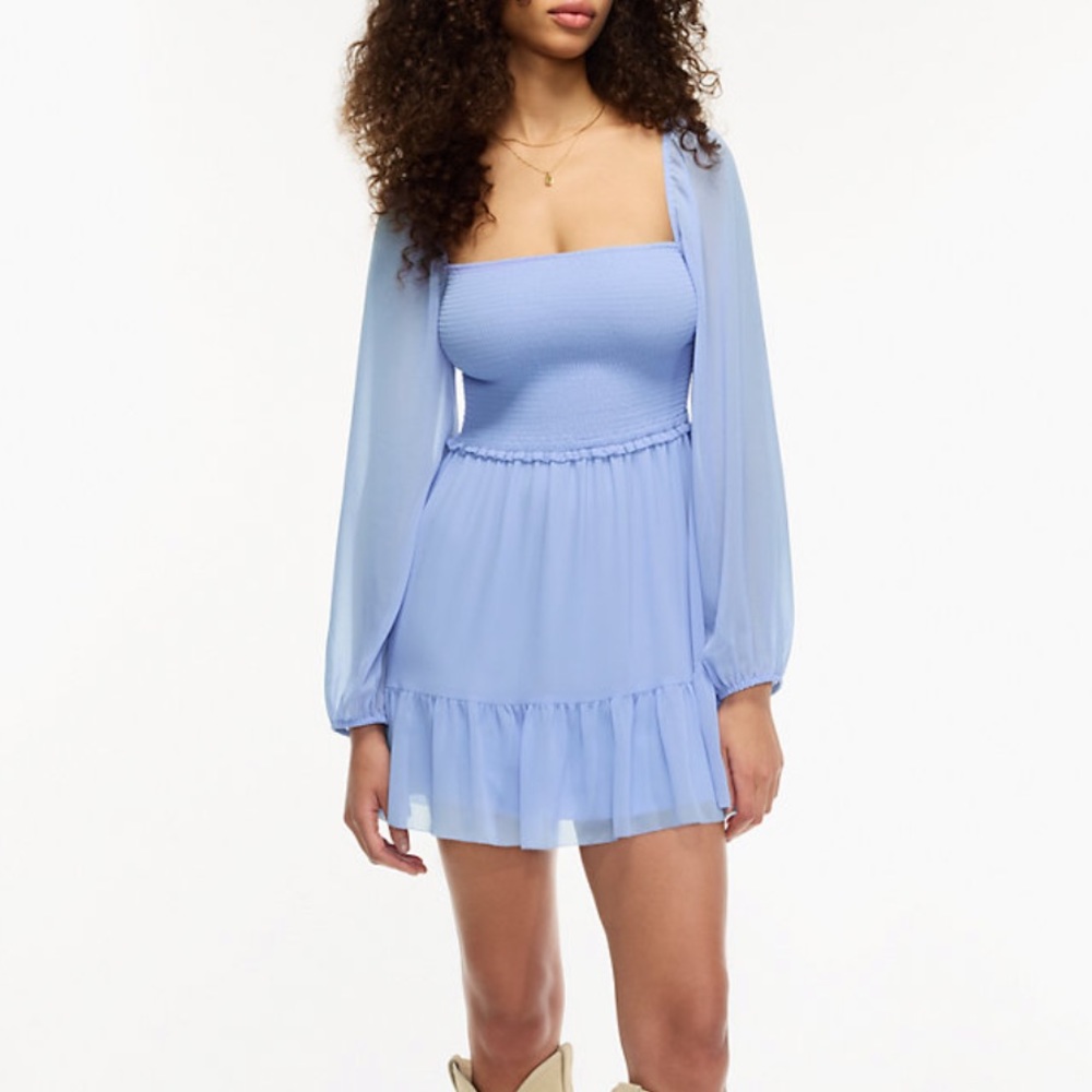 Aritzia Wilfred Tempest Mini Dress in Soft Iris
